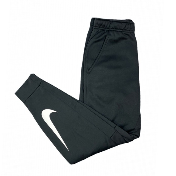 Nike Mens Big Swoosh Training Sweatpants Fleece Taper Jogger Pants Black Medium - Picture 2 of 16